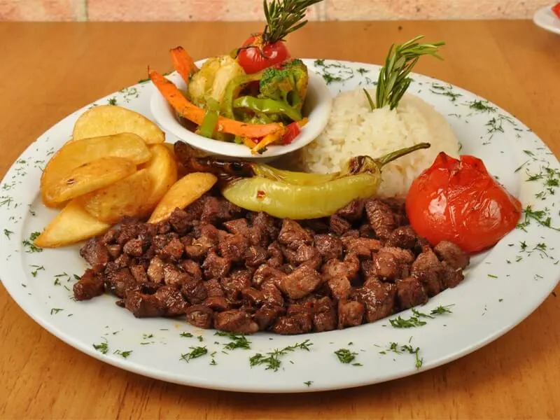 Sote et, pilav ve patates